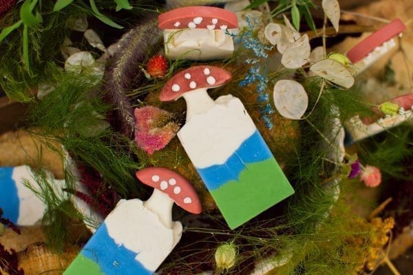 Mushroom shaped soaps crafted in Kentucky